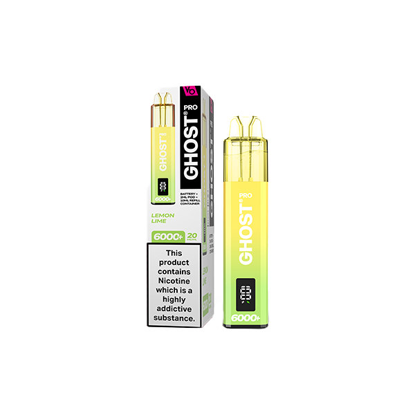 20mg Ghost Pro 6000+ Disposable Vapes Bars