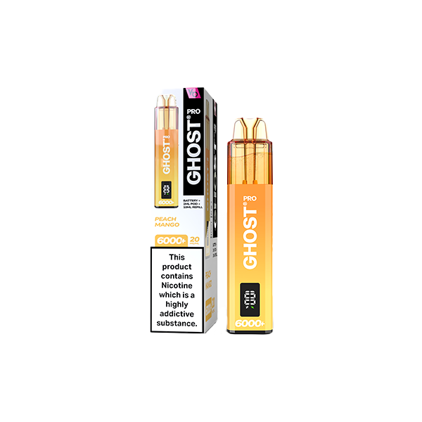 20mg Ghost Pro 6000+ Disposable Vapes Bars