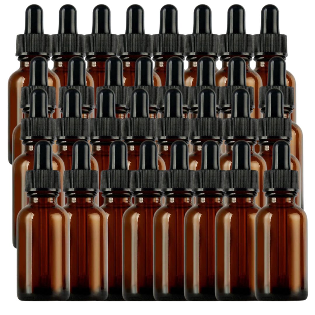 Bulk Empty Amber Glass Tincture Bottles 30ml