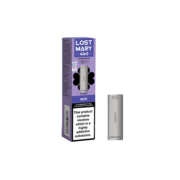 20mg Lost Mary 4in1 Prefilled Pods 1200 Puffs - 2 Pcs