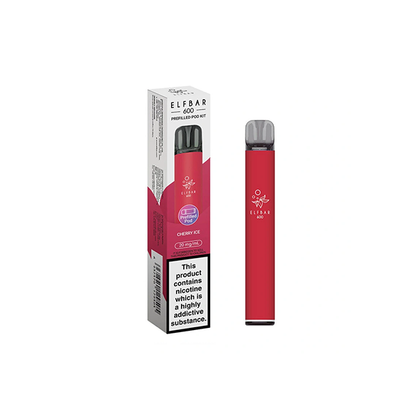 20mg Elf Bar 600 Prefilled Pod Vape Kit 600 Puffs