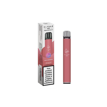20mg Elf Bar 600 Prefilled Pod Vape Kit 600 Puffs