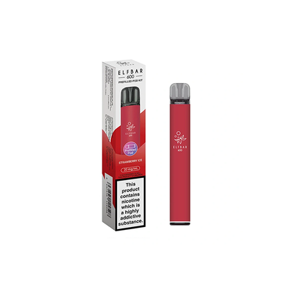 20mg Elf Bar 600 Prefilled Pod Vape Kit 600 Puffs