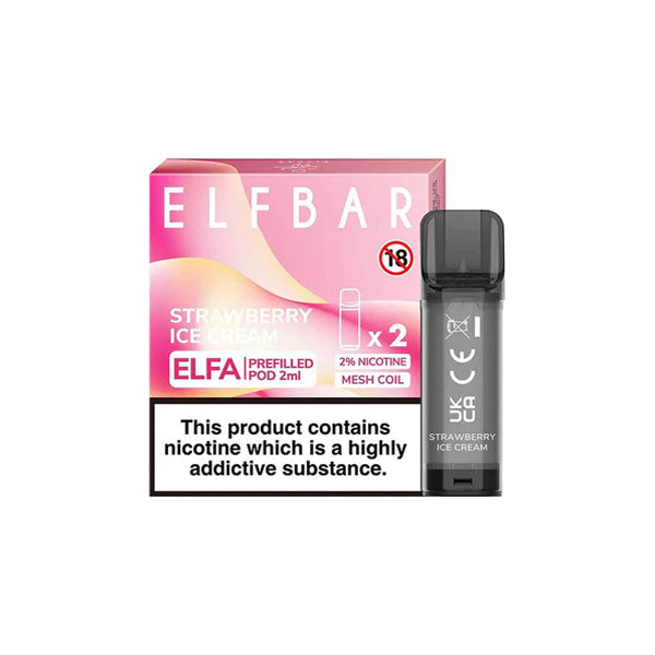 ELF Bar ELFA 20mg Replacement Prefilled Pods 2ml 1200 Puffs - 2 Pcs