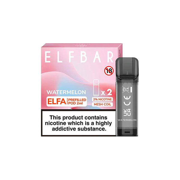 ELF Bar ELFA 20mg Replacement Prefilled Pods 2ml 1200 Puffs - 2 Pcs