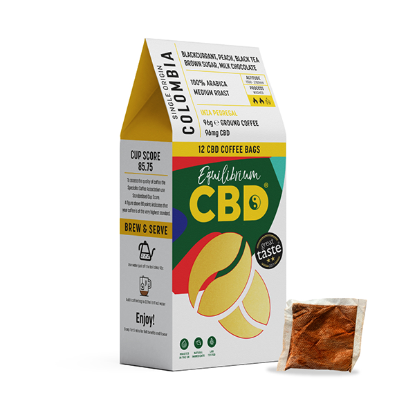 96mg Equilibrium CBD Coffee x 12 coffee bags (Buy 1 Get 1 Free)