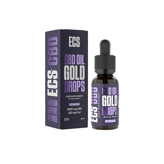 Gold Drops CBD Oil 3600mg 12% ECS CBD Oil 30ml